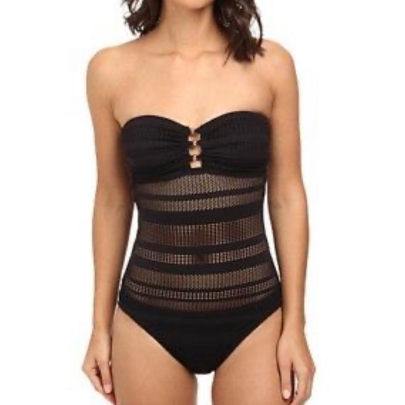 Lauren Ralph Lauren Crochet One Piece Swimsuit - Picture 2 of 4